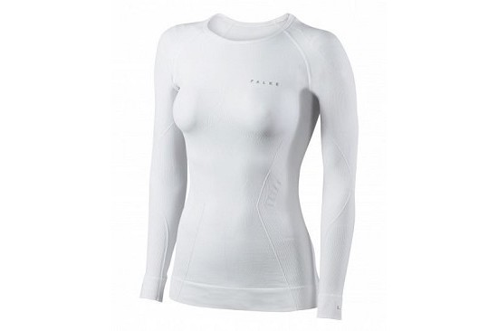 Women Longsleeved Shirt Zip Athletic White